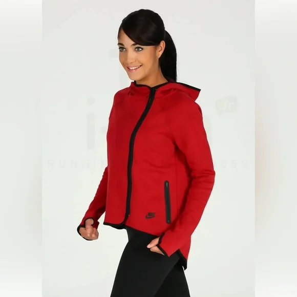 NIKE Sportswear Tech Fleece Women's Full Zip Cape Hoodie  - 908822-608 - Sz S - Picture 2 of 14